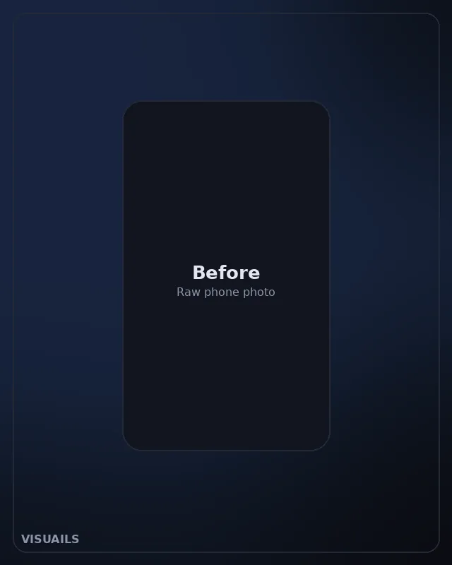 Raw product photo before VISUAILS