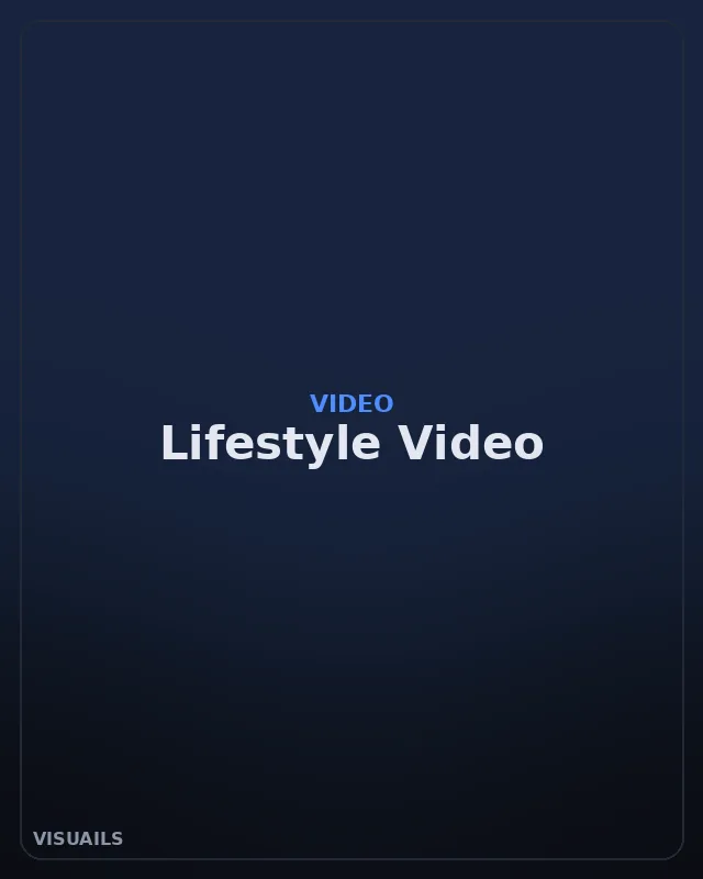 VISUAILS Lifestyle Video style — product in a real-world styled scene in motion