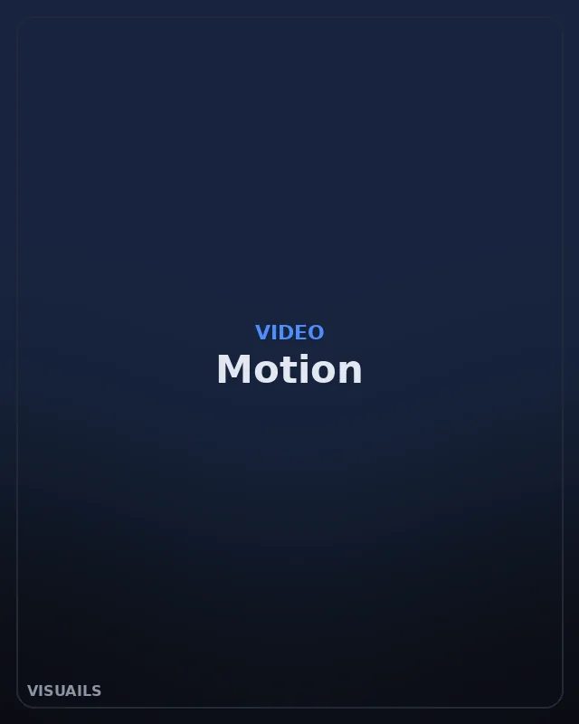 VISUAILS Motion Video style — subtle product motion on a clean background